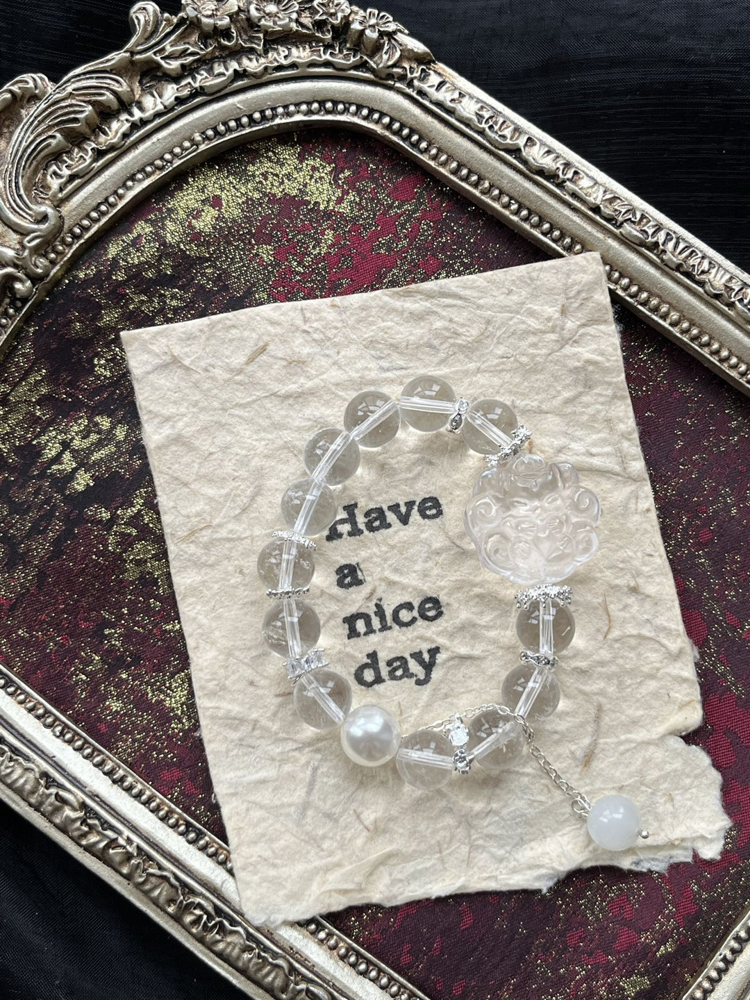 Divine Clarity: White Crystal Pixiu Bracelet for Wealth & Protection - GEM Spirit - 110090 - BRACELETS - Clear Quartz - CRYSTALS