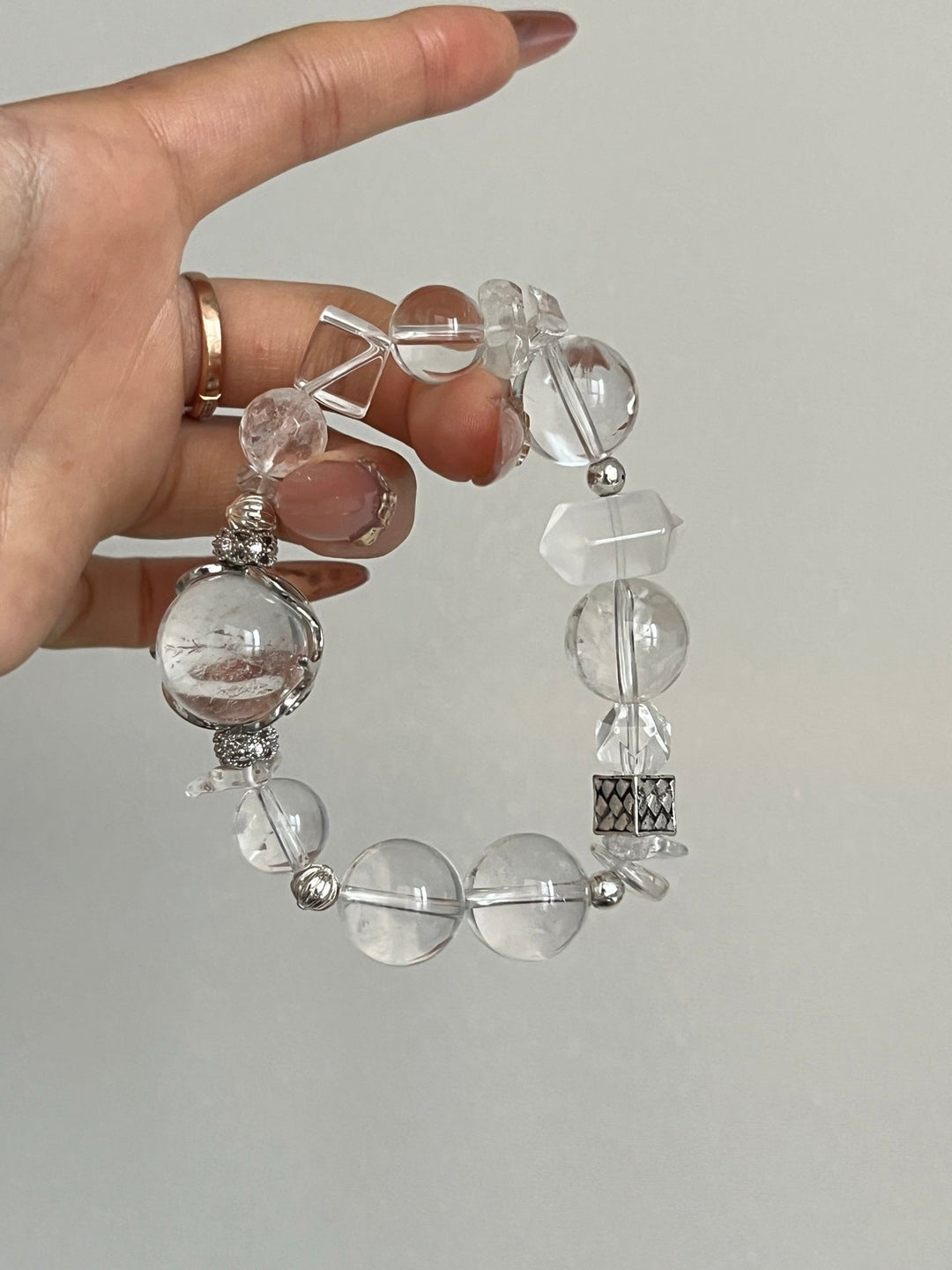 Divine Clarity: White Quartz Feng Shui Bracelet for Purity & Power - GEM Spirit - 110086 - BRACELETS - Clear Quartz - CRYSTALS