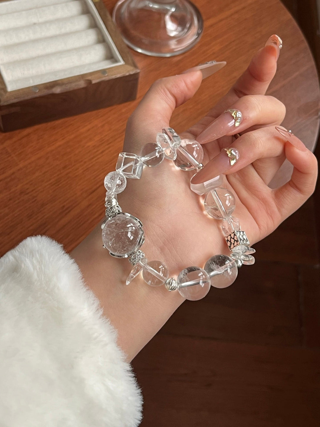 Divine Clarity: White Quartz Feng Shui Bracelet for Purity & Power - GEM Spirit - 110086 - BRACELETS - Clear Quartz - CRYSTALS