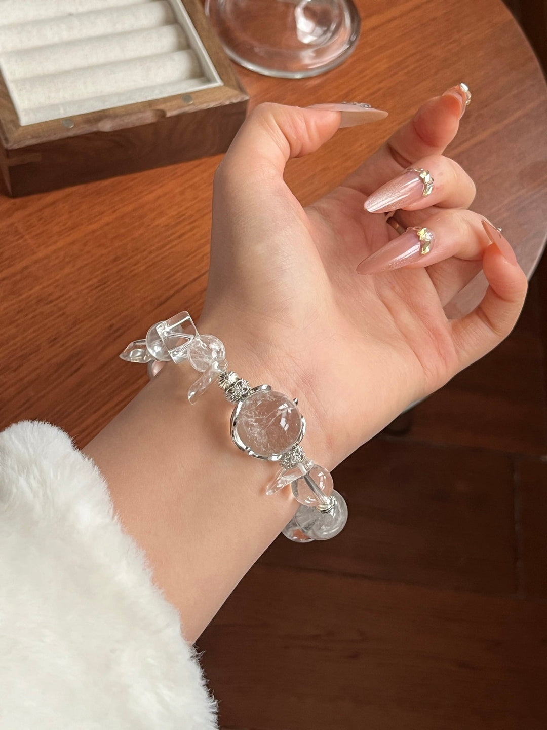 Divine Clarity: White Quartz Feng Shui Bracelet for Purity & Power - GEM Spirit - 110086 - BRACELETS - Clear Quartz - CRYSTALS