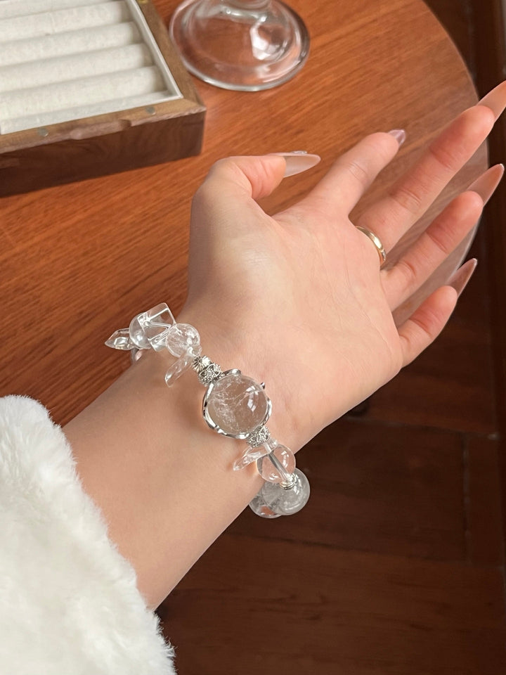 Divine Clarity: White Quartz Feng Shui Bracelet for Purity & Power - GEM Spirit - 110086 - BRACELETS - Clear Quartz - CRYSTALS