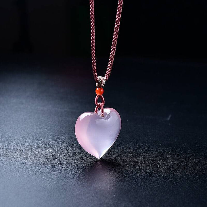 Love Manifestation Rose Quartz Pendant - GEM Spirit - BBB068 - best seller - CRYSTALS - Love