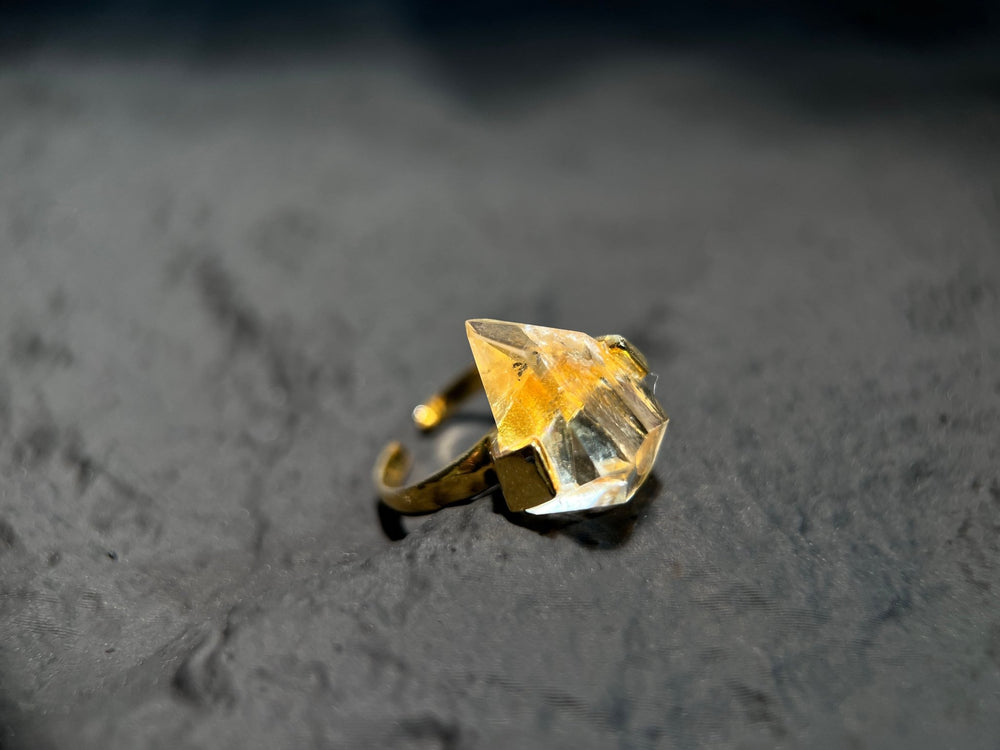 Premium Natural Brazilian Citrine Free - form Ring (Series 1) | Manifest Abundance & Unlock Your Potential - GEM Spirit - CM - 02 - abundance - brazilian citrine - Citrine