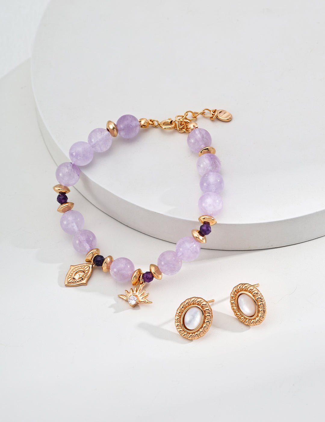 S925 Silver Bracelet with Lavender Amethyst and Zircon Accents – A Touch of Spiritual Serenity - GEM Spirit - SL0157 - 2 - Amethyst - BRACELETS - CRYSTALS