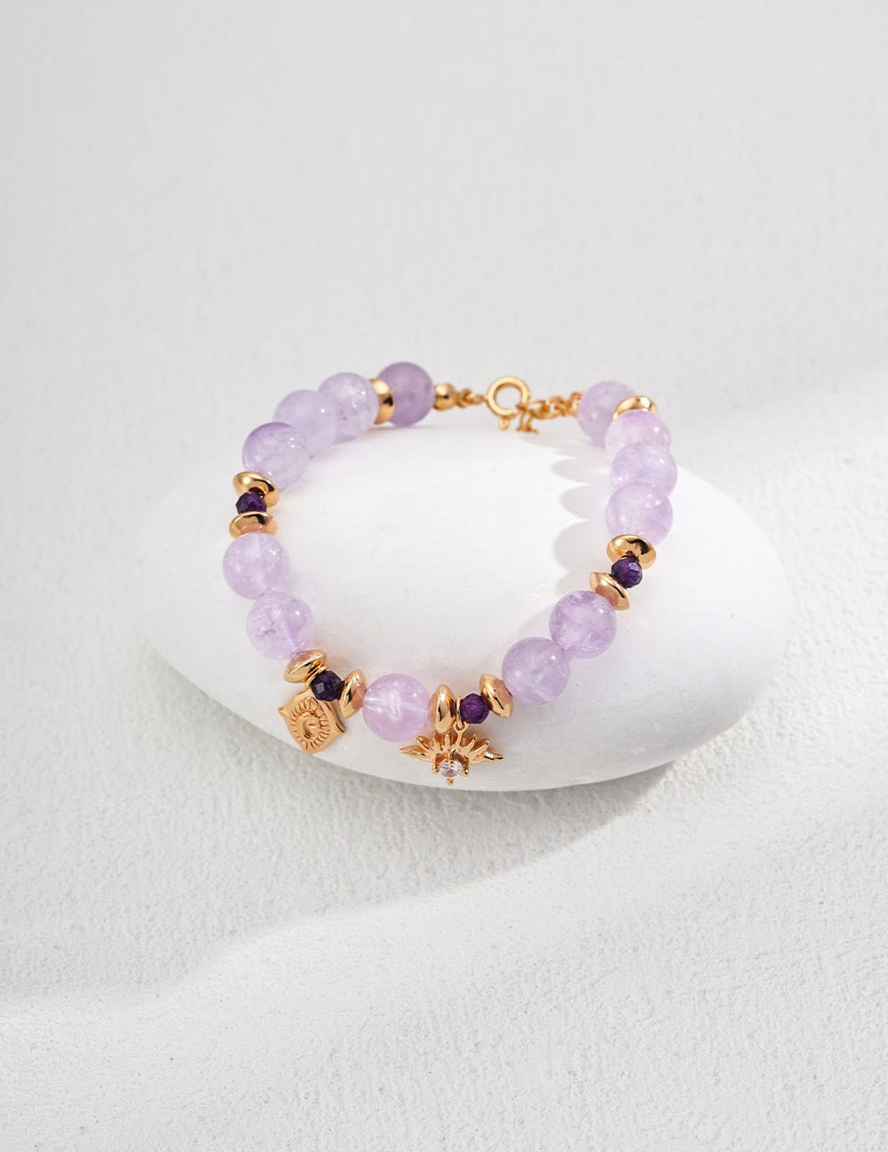 S925 Silver Bracelet with Lavender Amethyst and Zircon Accents – A Touch of Spiritual Serenity - GEM Spirit - SL0157 - 2 - Amethyst - BRACELETS - CRYSTALS