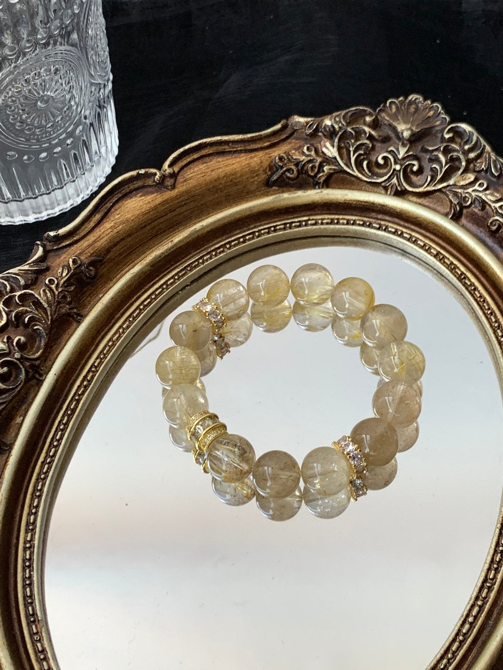 "Supreme Wealth" Gold Rutilated Quartz Bracelet – Power, Prosperity & Success - GEM Spirit - 109081 - BRACELETS - CRYSTALS - five elements energy