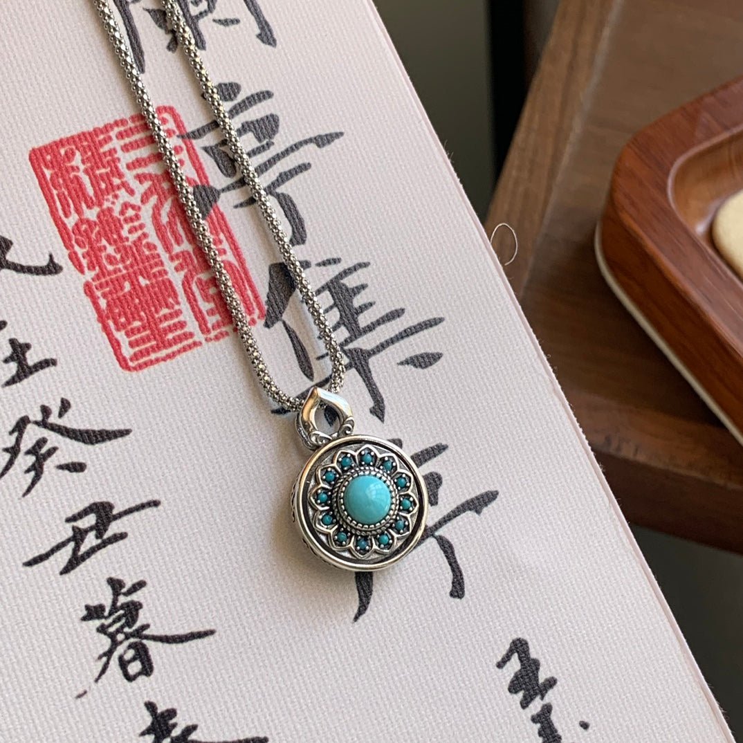 Turquoise Harmony Pendant – Balance, Protection & Spiritual Elegance - GEM Spirit - 109831 - CRYSTALS - five elements energy - Five Elements Energy - earth