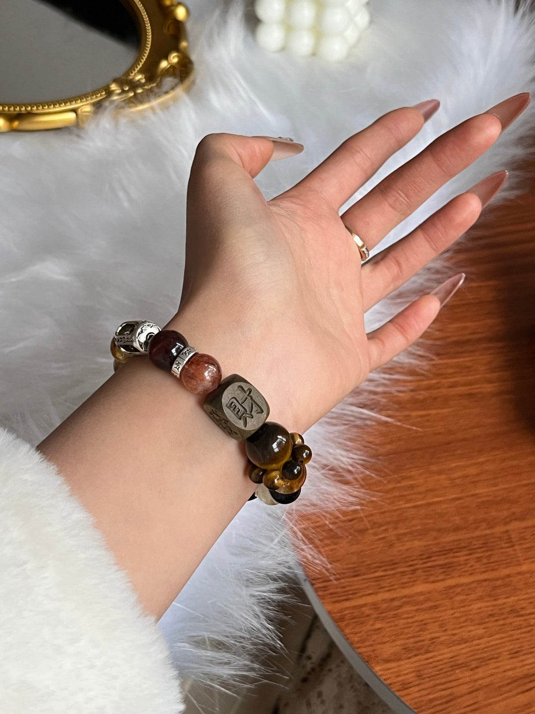 Unstoppable Success: Golden Tower Quartz & Tiger’s Eye Wealth Bracelet - GEM Spirit - 110088 - best seller - black gold obsidian - BRACELETS