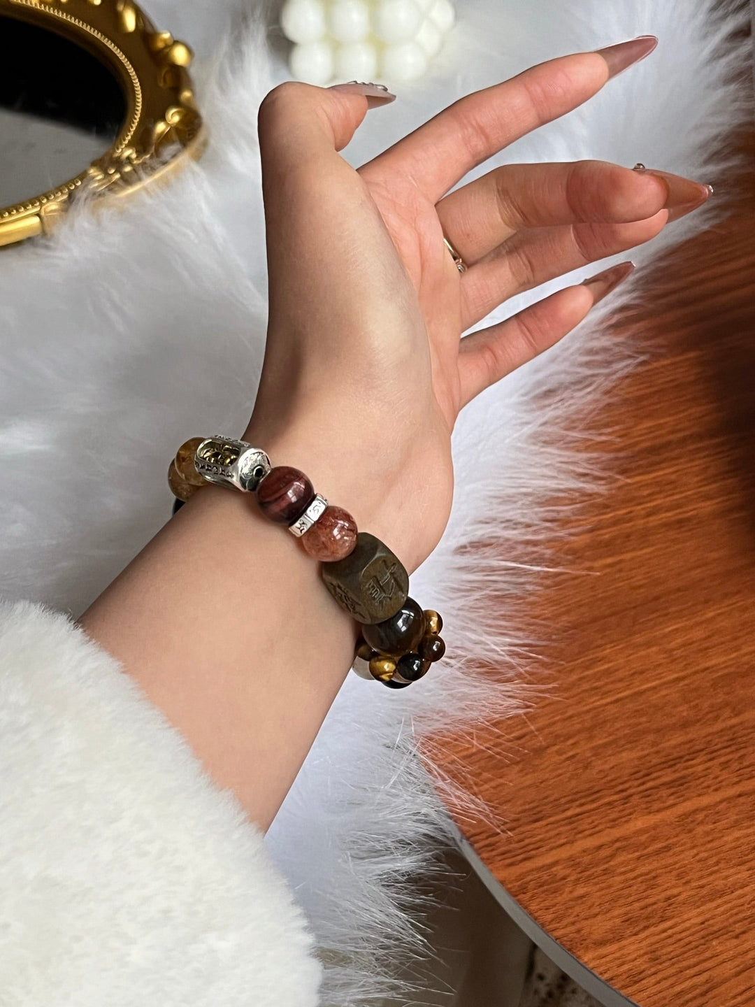 Unstoppable Success: Golden Tower Quartz & Tiger’s Eye Wealth Bracelet - GEM Spirit - 110088 - best seller - black gold obsidian - BRACELETS