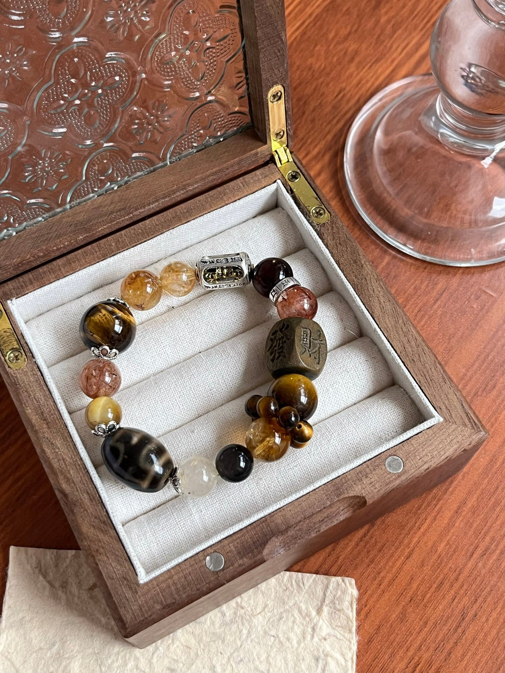 Unstoppable Success: Golden Tower Quartz & Tiger’s Eye Wealth Bracelet - GEM Spirit - 110088 - best seller - black gold obsidian - BRACELETS